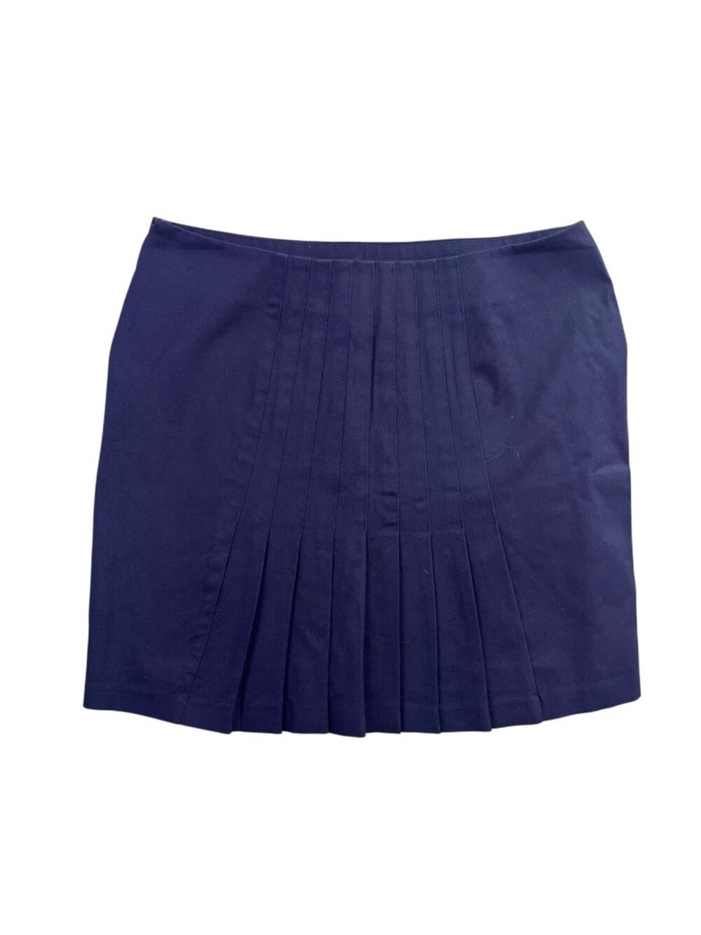 Body By Victoria Womens Navy Pleated Mini Skirt With Zipper Size 4